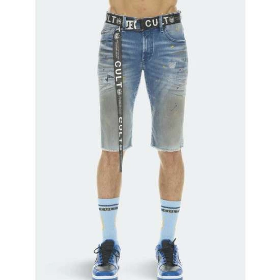 Men * | Cult Of Individuality Rocker Short Stretch W/ Belt Shorts Vapor