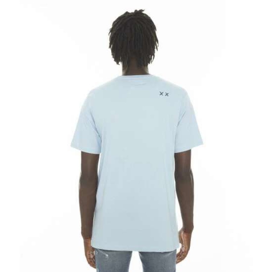 Men * | Cult Of Individuality T-Shirt Clean Shimuchan Logo Short Sleeve Crew Neck Tee T-Shirts Baby Blue