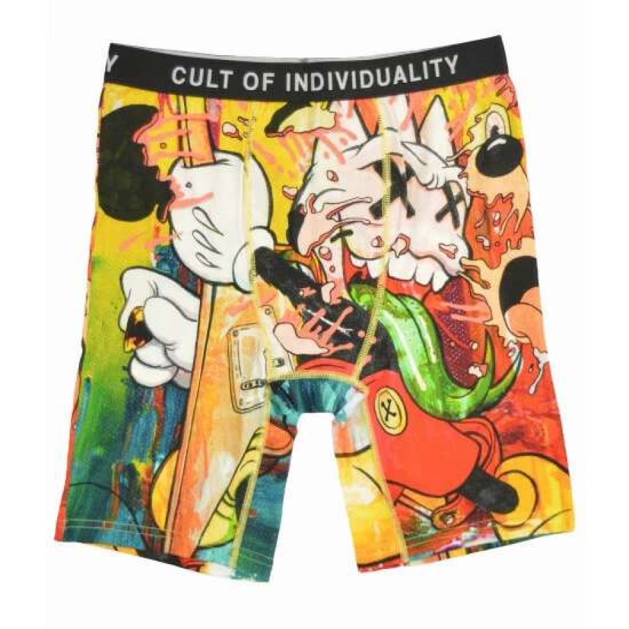 Men * | Cult Of Individuality Cult Briefs "Jam" Denim & Bottoms Citrus/Multi