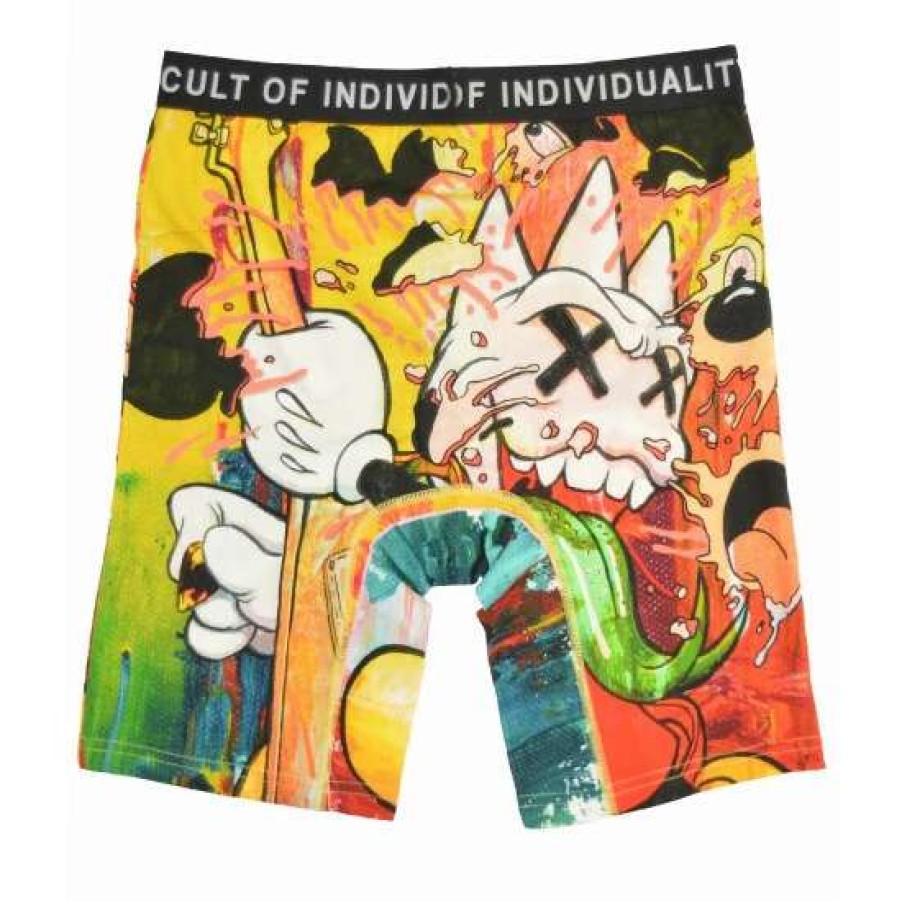 Men * | Cult Of Individuality Cult Briefs "Jam" Denim & Bottoms Citrus/Multi