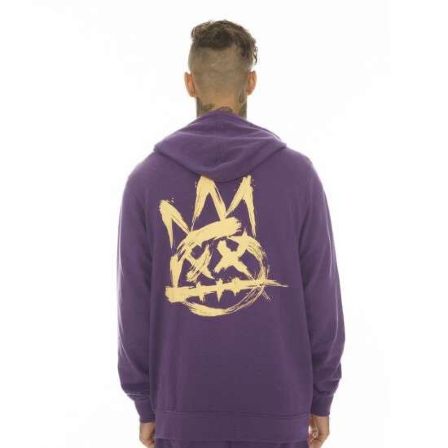 Men * | Cult Of Individuality French Terry Zip Hooded Sweatshirt Sweatshirts, Sweaters & Hoodies Acai