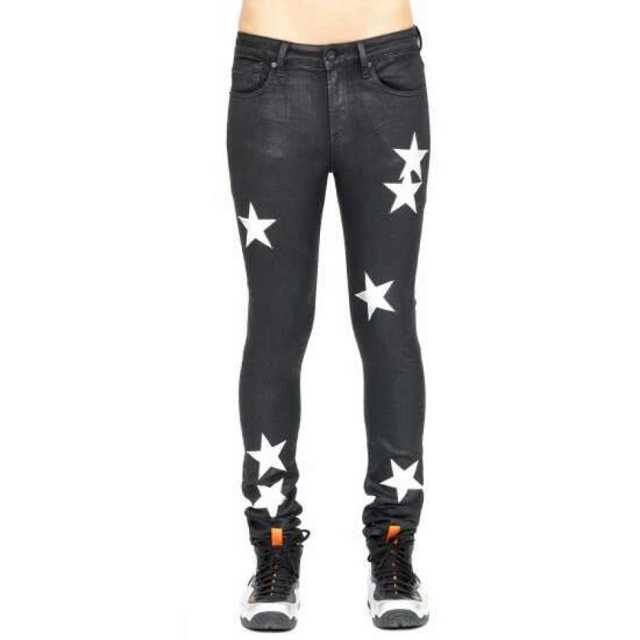 Men * | Cult Of Individuality Punk Super Skinny Stretch Clothing Black Coating