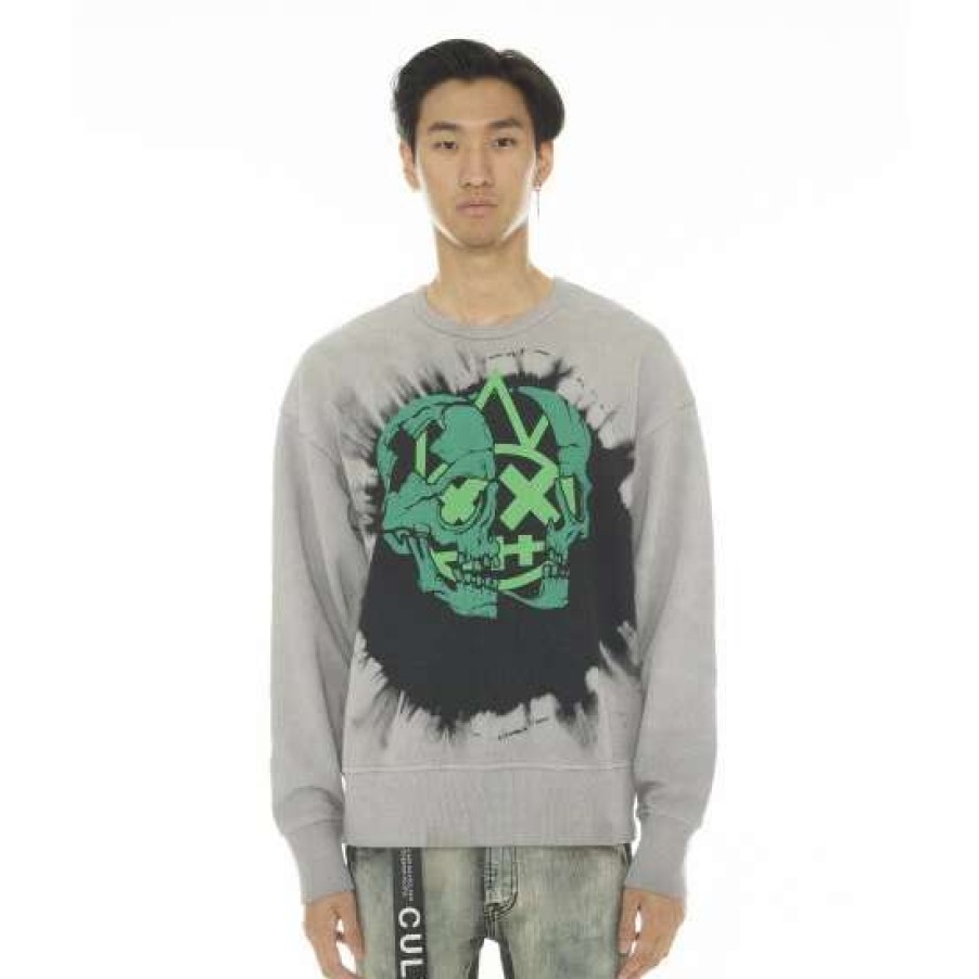 Men * | Cult Of Individuality Crew Neck Fleece Sweatshirts, Sweaters & Hoodies Burst