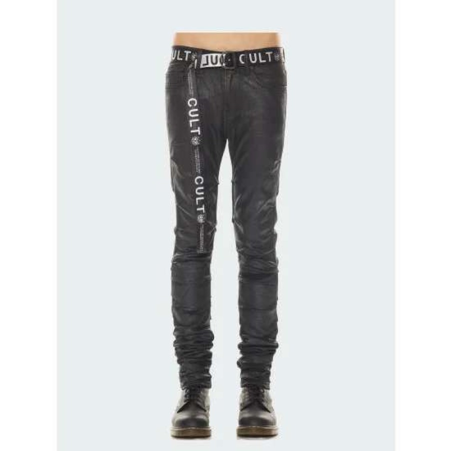 Men * | Cult Of Individuality Punk Nomad Jeans In Denim & Bottoms Black