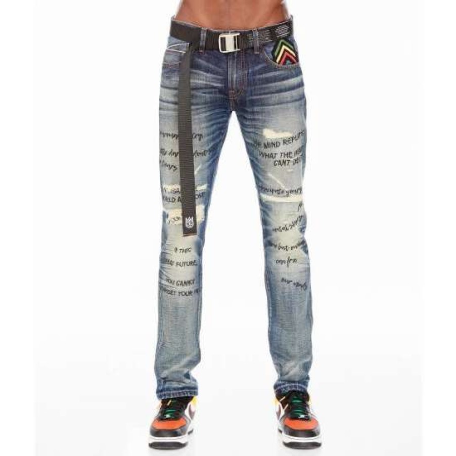 Men * | Cult Of Individuality Marley Rocker Slim Belted Denim & Bottoms Shed