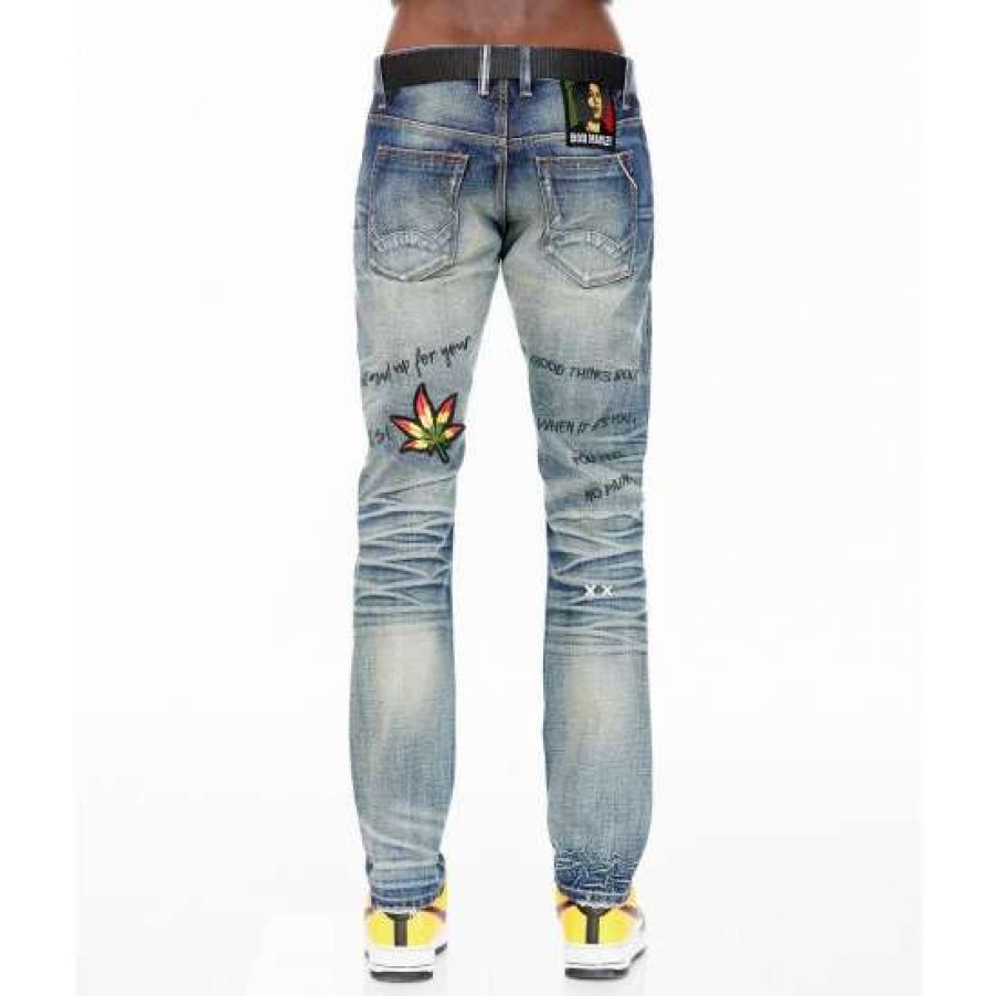 Men * | Cult Of Individuality Marley Rocker Slim Belted Denim & Bottoms Shed