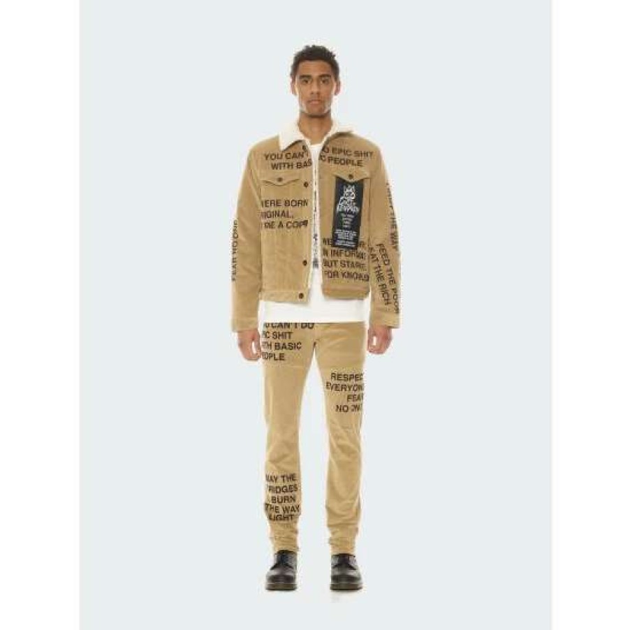 Men * | Cult Of Individuality Type Ii Denim Jacket Coats, Jackets & Blazers Beige