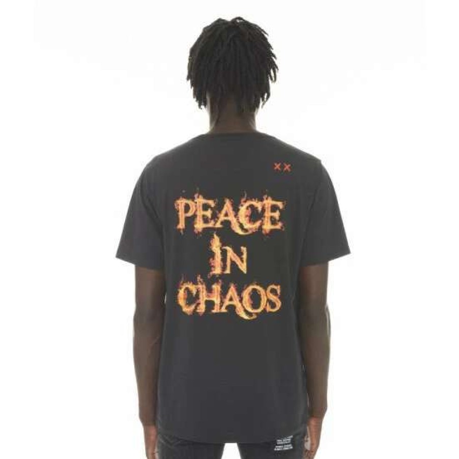 Men * | Cult Of Individuality T-Shirt Short Sleeve Crew Neck Tee "Peace In Chaos" T-Shirts Peat