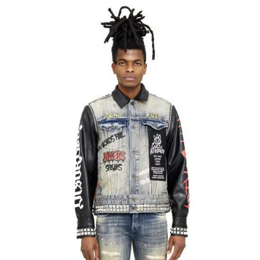 Men * | Cult Of Individuality Mona Type 3 Denim Jacket Denim & Bottoms Nimbus