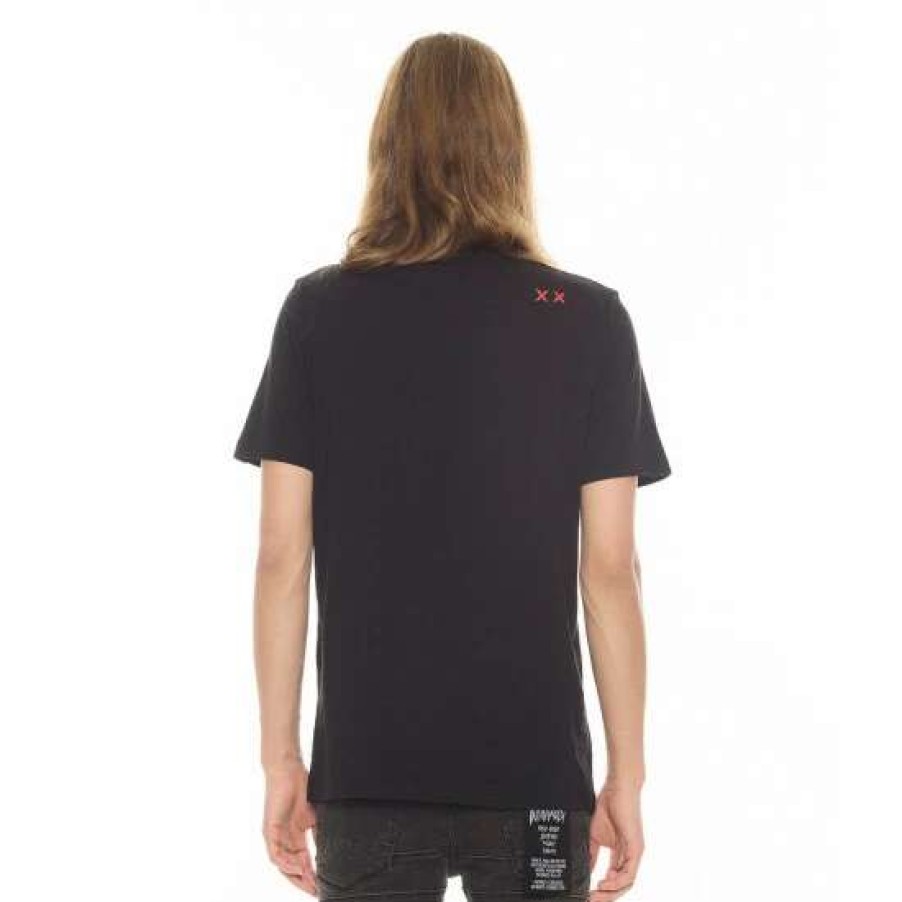 Men * | Cult Of Individuality Short Sleeve Crew Neck Tee "Open Your Mind" T-Shirts Black