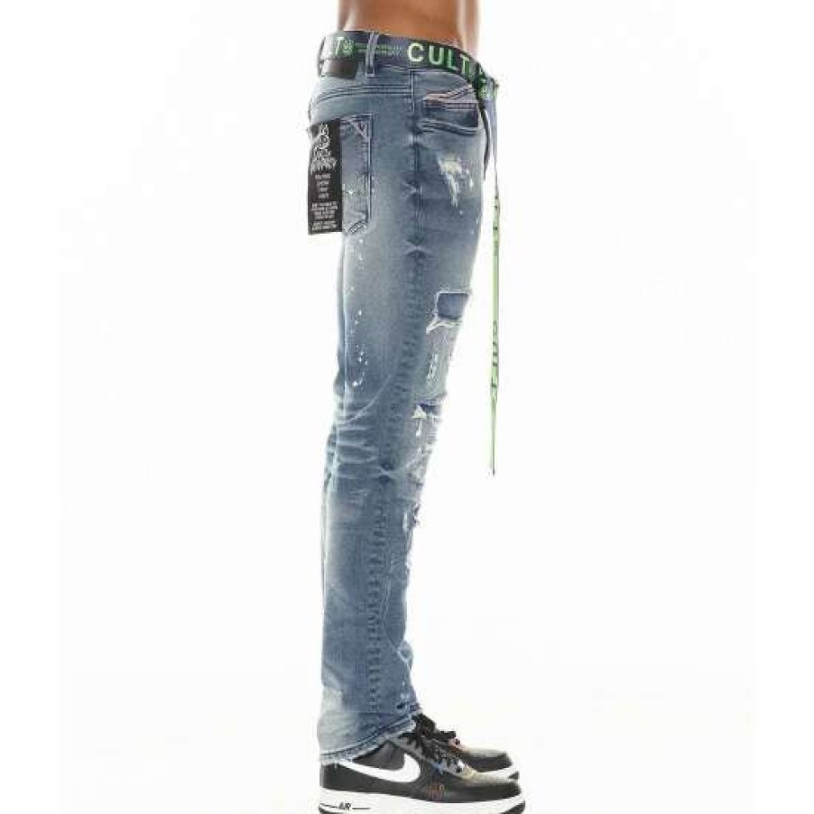 Men * | Cult Of Individuality Rocker Slim Jeans Denim & Bottoms Blue