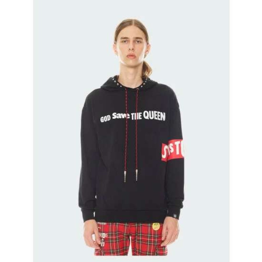 Men * | Cult Of Individuality Novelty Pullover Hoody Sweatshirt "Sex Pistols" Sweatshirts & Sweaters Black