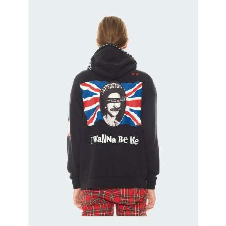 Men * | Cult Of Individuality Novelty Pullover Hoody Sweatshirt "Sex Pistols" Sweatshirts & Sweaters Black