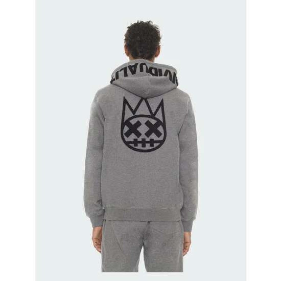 Men * | Cult Of Individuality Zip Hoody Heather Grey Sweatshirts, Sweaters & Hoodies Gray