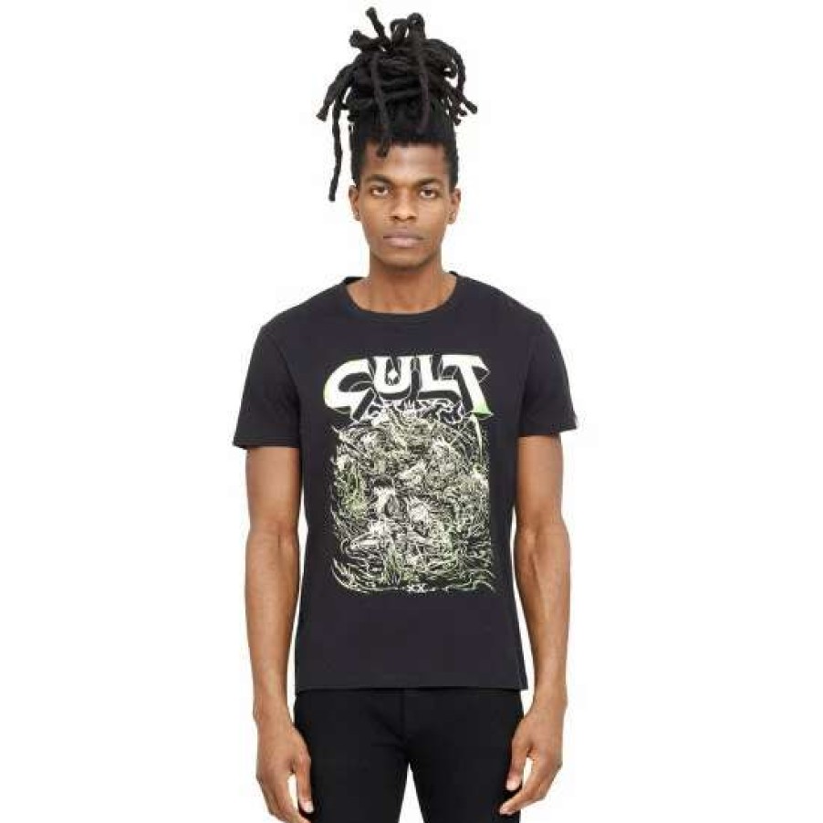 Men * | Cult Of Individuality S/S Crew T "Glow" T-Shirts Black