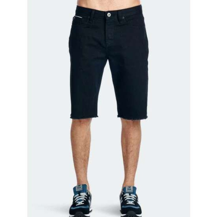 Men * | Cult Of Individuality Rocker Short Stretch Shorts Black