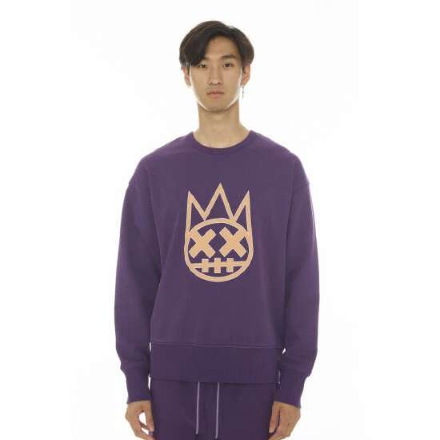 Men * | Cult Of Individuality Crew Neck Fleece Sweatshirts, Sweaters & Hoodies Acai