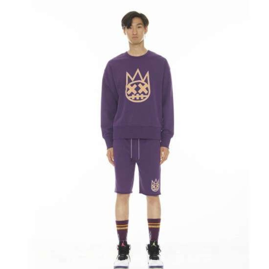 Men * | Cult Of Individuality Crew Neck Fleece Sweatshirts, Sweaters & Hoodies Acai