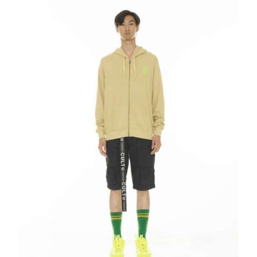 Men * | Cult Of Individuality Cargo Short Ridged /W Belt Shorts Black