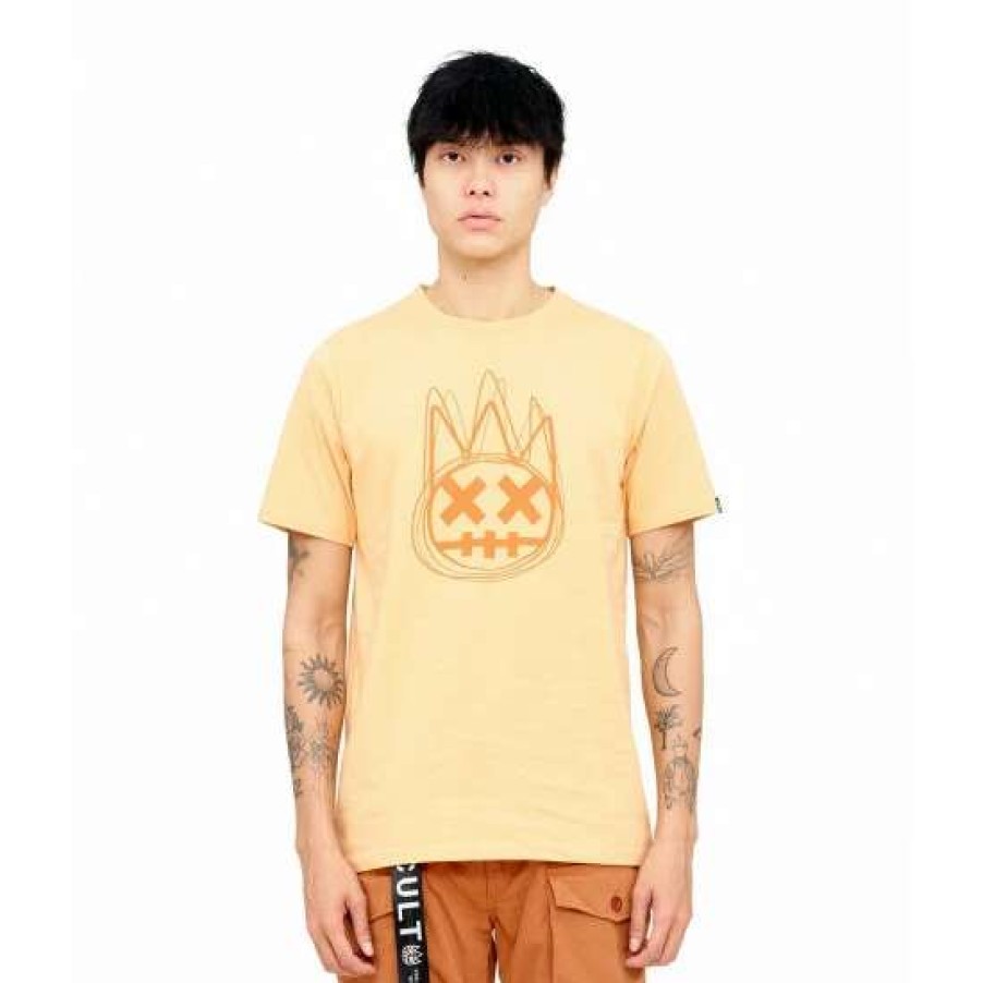 Men * | Cult Of Individuality Shimuchan Logo Short Sleeve Crew Tee T-Shirts Apricot