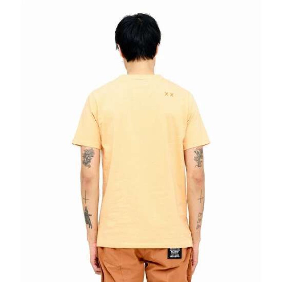 Men * | Cult Of Individuality Shimuchan Logo Short Sleeve Crew Tee T-Shirts Apricot