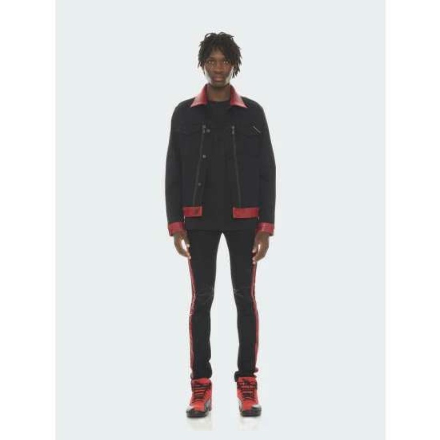 Men * | Cult Of Individuality Type Ii Denim Jacket Denim & Bottoms Black