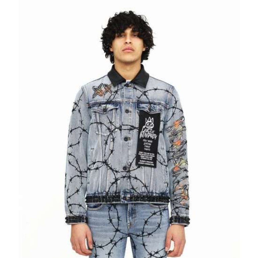 Men * | Cult Of Individuality Type 2 Denim Jacket Denim & Bottoms Anarchy