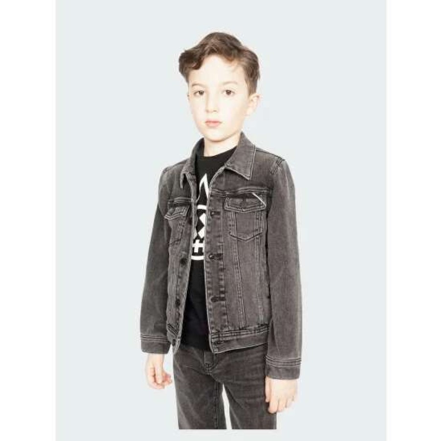 Kids * | Cult Of Individuality Kid'S Denim Jacket Stretch In Boy Clothing Vintage Black