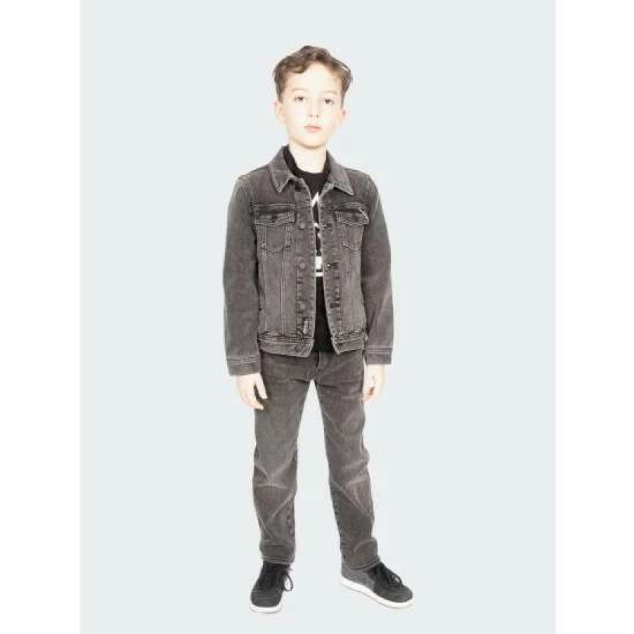 Kids * | Cult Of Individuality Kid'S Denim Jacket Stretch In Boy Clothing Vintage Black