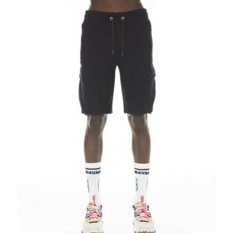 Men * | Cult Of Individuality Cargo Sweatshort Shorts Black