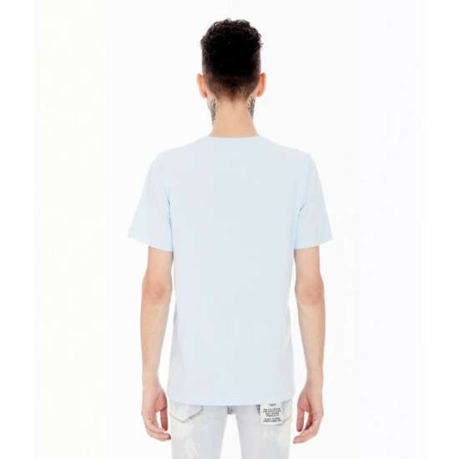 Men * | Cult Of Individuality Crystal Shimuchan Short Sleeve Crew Neck Tee T-Shirts Sky