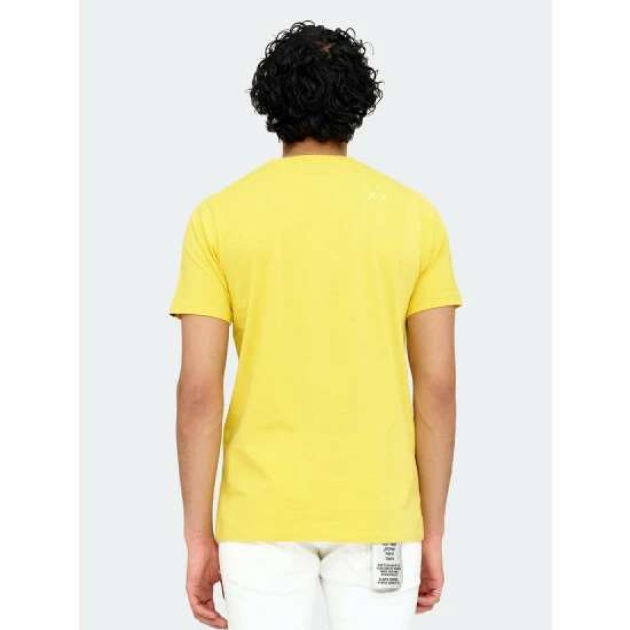 Men * | Cult Of Individuality T-Shirt Shimuchan Logo S/S Crew T T-Shirts Yellow