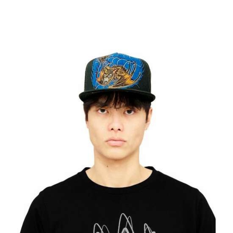 Men * | Cult Of Individuality Mesh Back Trucker Visor W/Lucky Bastard Hats Black