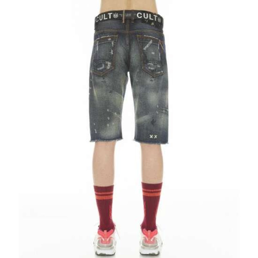 Men * | Cult Of Individuality Rocker Short Japanese Selvage Ridged W/ Belt Belts Tarvick