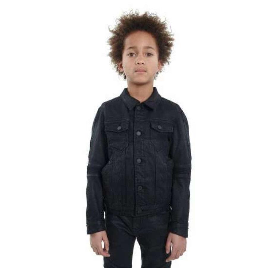 Kids * | Cult Of Individuality Kid'S Moto Denim Jacket In Boy Clothing