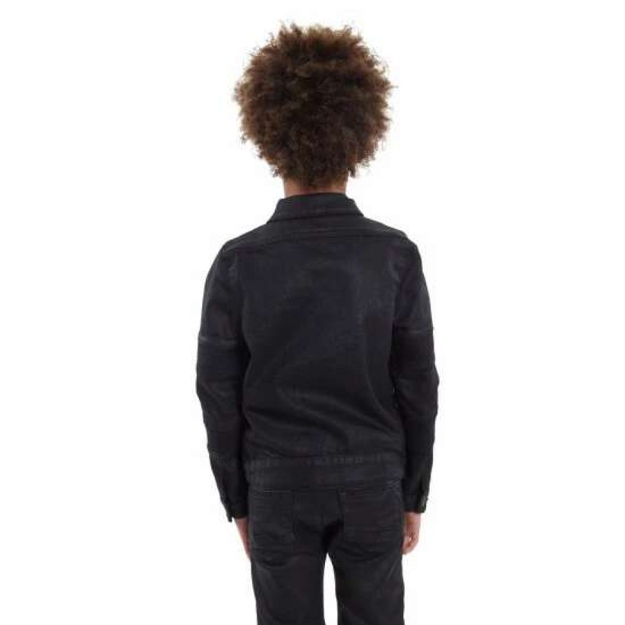 Kids * | Cult Of Individuality Kid'S Moto Denim Jacket In Boy Clothing