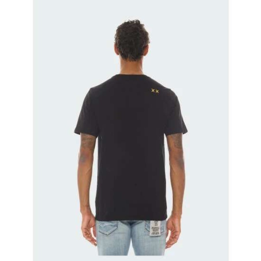 Men * | Cult Of Individuality Short Sleeve Crew Neck Tee, Feed The Poor T-Shirts Black