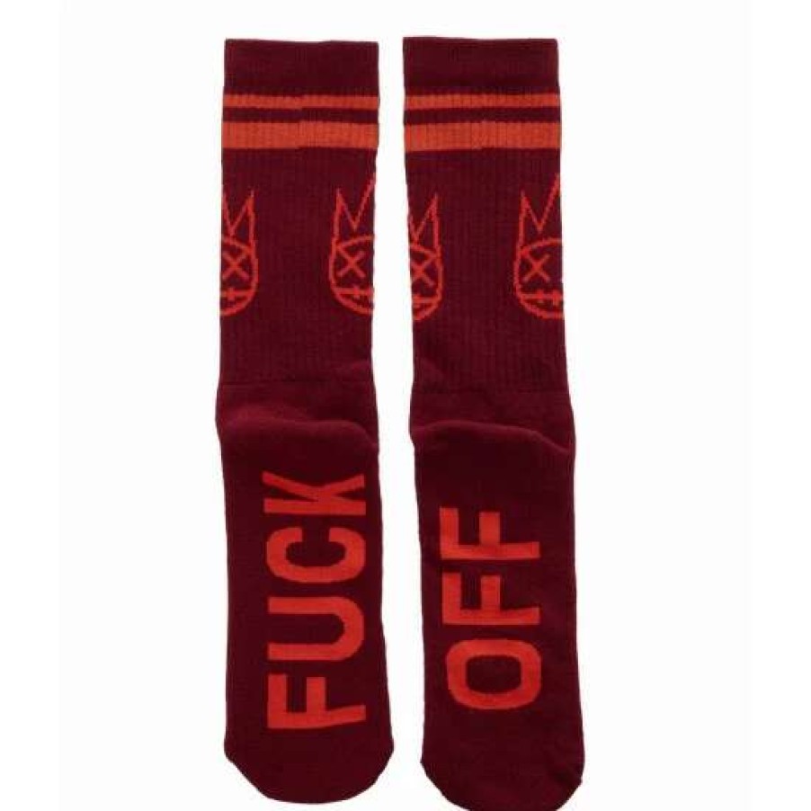 Men * | Cult Of Individuality Socks In Beet Red