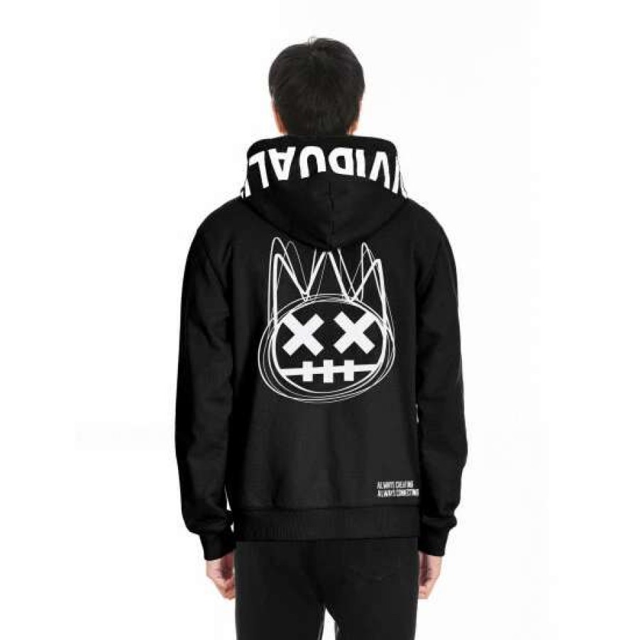 Men * | Cult Of Individuality Zip Hoody Sweatshirts, Sweaters & Hoodies Black