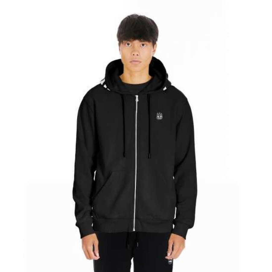 Men * | Cult Of Individuality Zip Hoody Sweatshirts, Sweaters & Hoodies Black