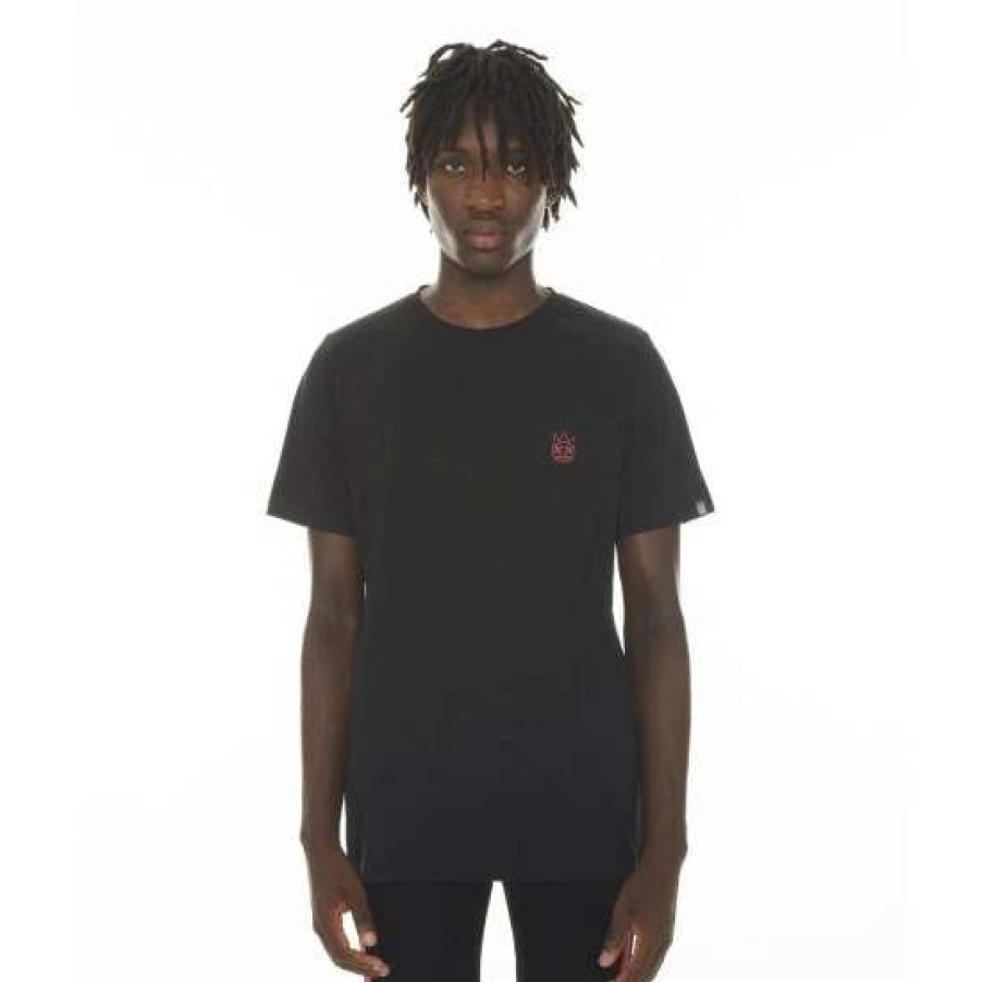 Men * | Cult Of Individuality T-Shirt Crew Neck Xx Red Logo On The Back T-Shirts Black