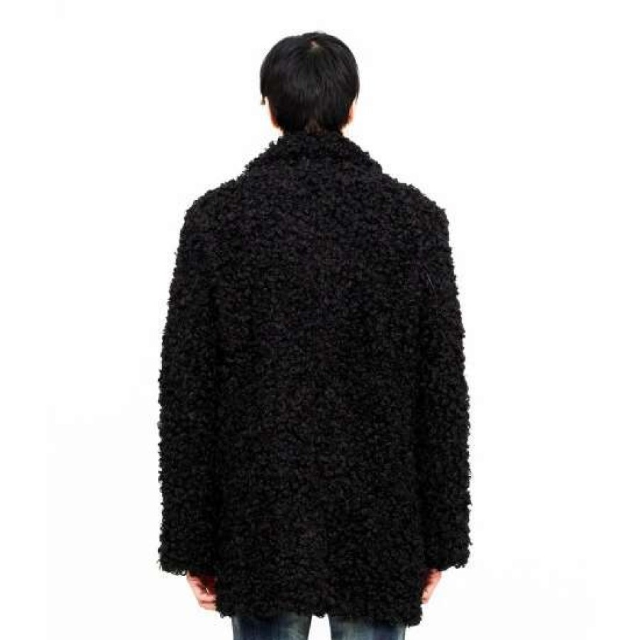 Men * | Cult Of Individuality Long Peacoat Coats, Jackets & Blazers Black