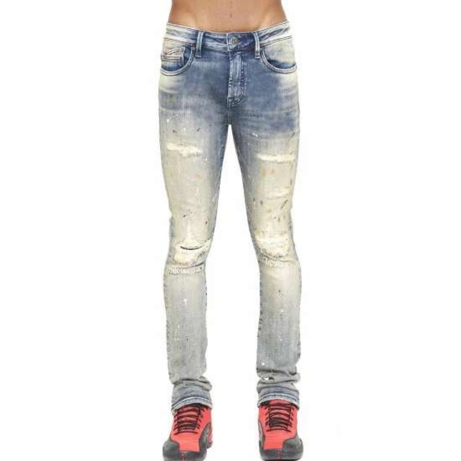 Men * | Cult Of Individuality Punk Super Skinny Stretch Clothing Nimbus