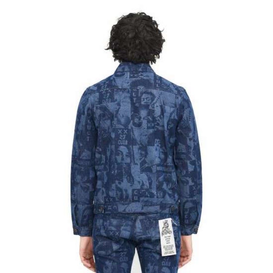 Men * | Cult Of Individuality 27 Club Laser Type 3 Denim Jacket Denim & Bottoms Rinse