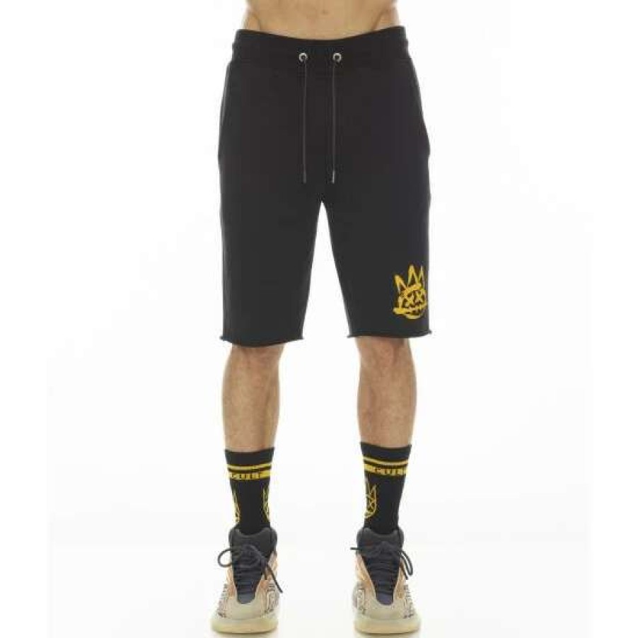 Men * | Cult Of Individuality Cult Logo Sweatshort Shorts Black