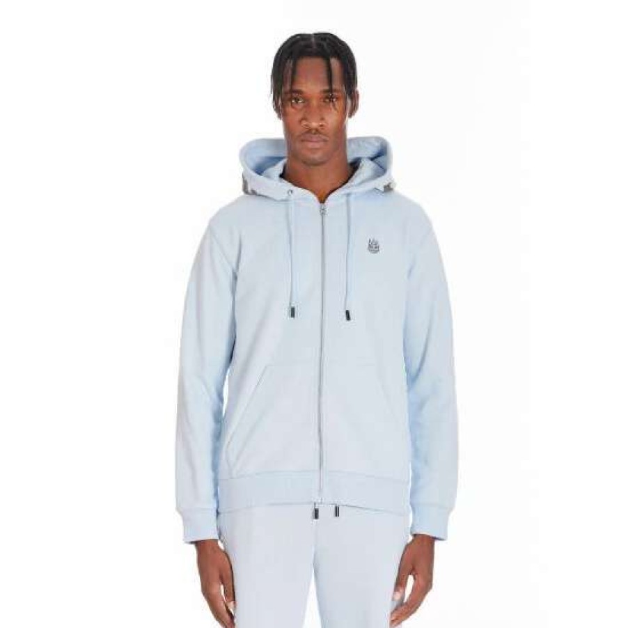 Men * | Cult Of Individuality Zip Hoody Sweatshirts, Sweaters & Hoodies Sky