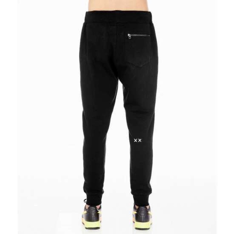 Men * | Cult Of Individuality Printed Logo Sweatpant Pants Black