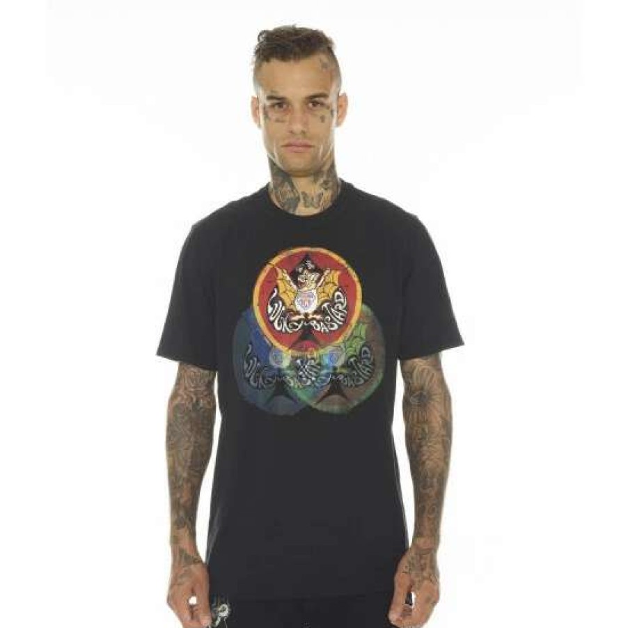 Men * | Cult Of Individuality T-Shirt Short Sleeve Crew Neck Tee "Lucky Bastard Ace" T-Shirts Black