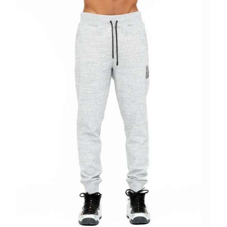 Men * | Cult Of Individuality Printed Logo Sweatpant Pants Heather Grey