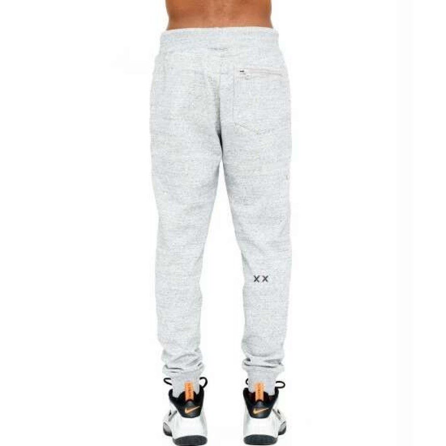 Men * | Cult Of Individuality Printed Logo Sweatpant Pants Heather Grey